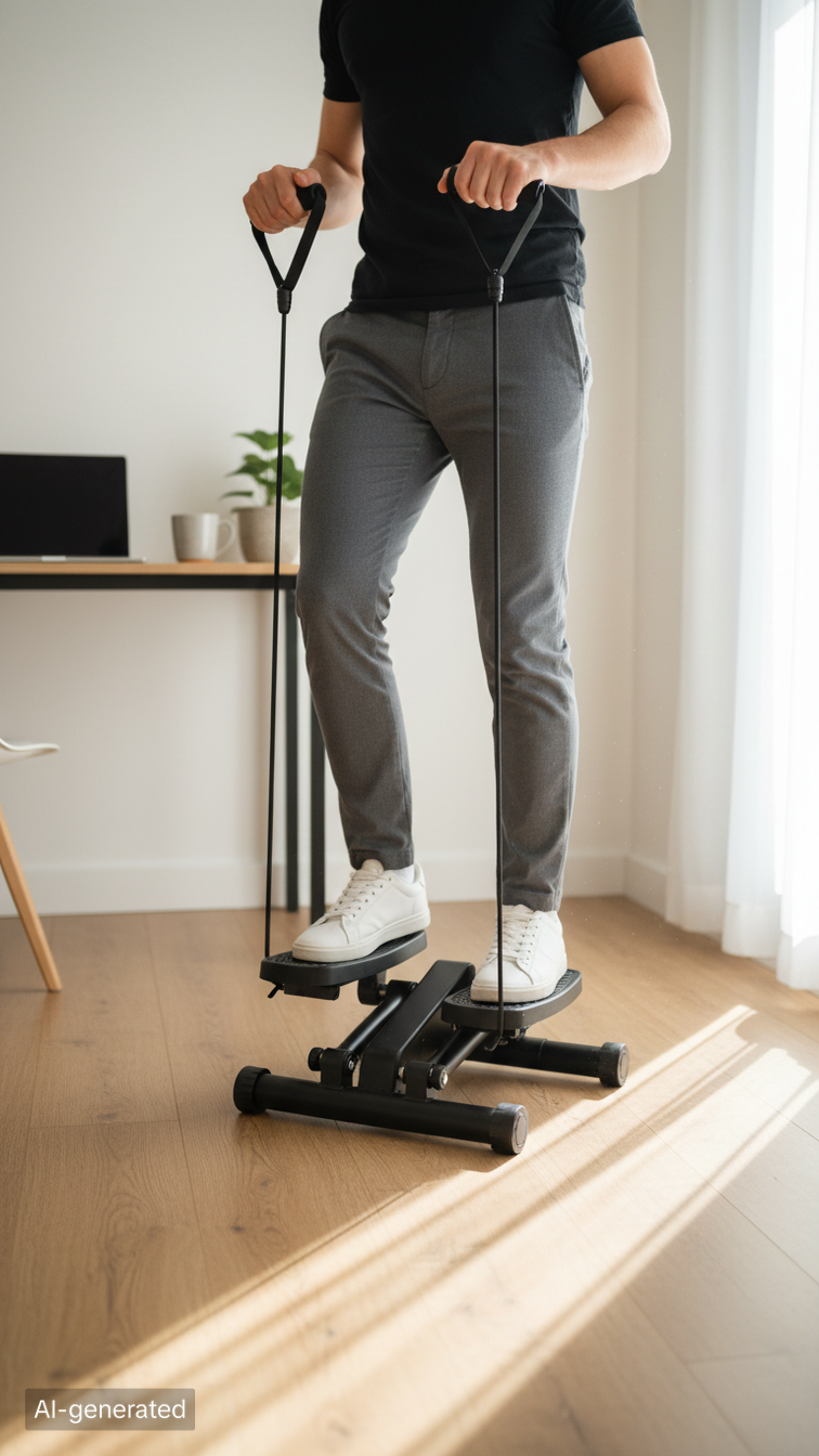 Thumbnail: PeakFit V-1 Compact Stepper — Hydraulic Step Trainer for Home and Flat Use