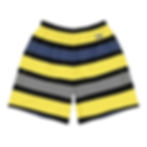 Miniatura: Men's Tropical Dark Blues/Yellow Long Shorts