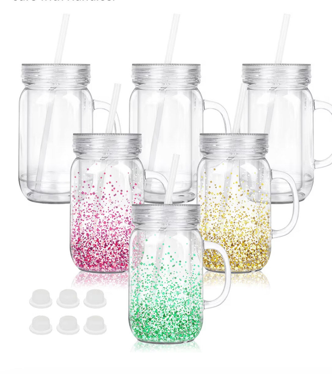 20 oz Mason snowglobe cup