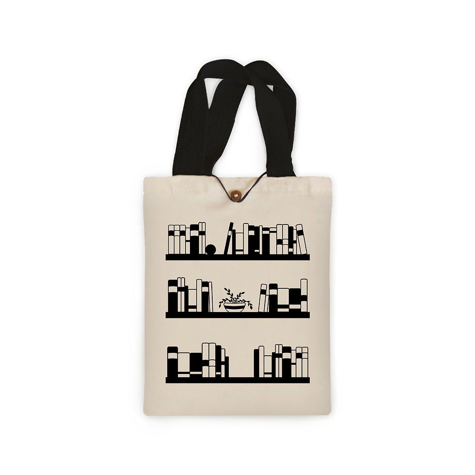 ecobag presente "minha estante" - algodão 100% reciclado