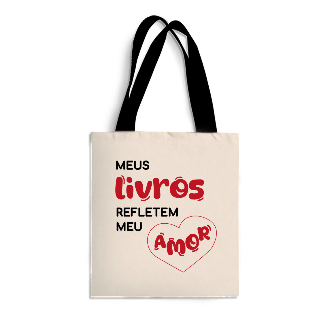 ecobag "reflete meu amor" - algodão 100% reciclado