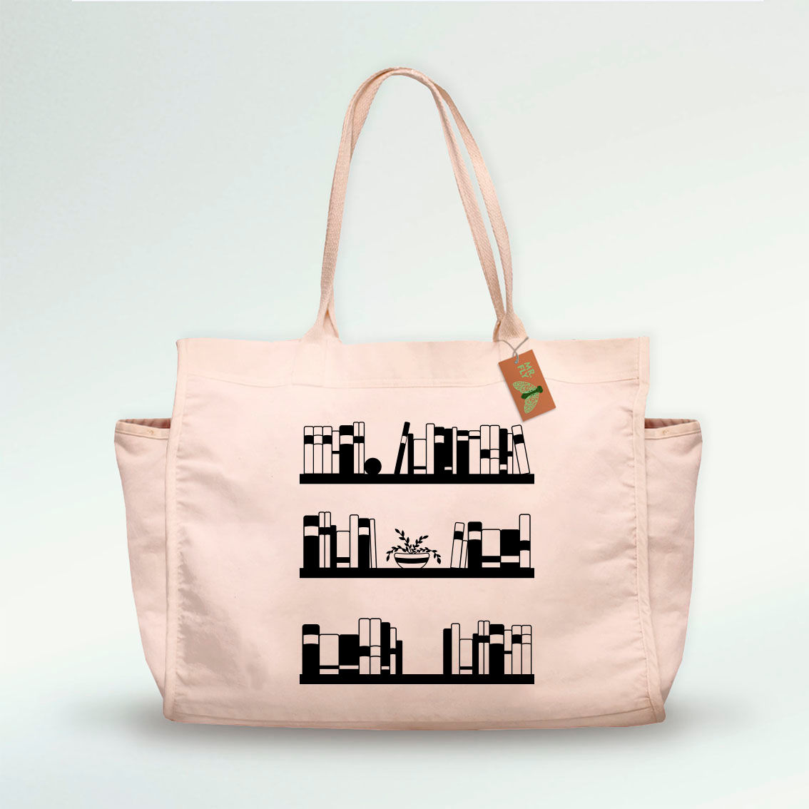 ecobag feira "minha estante" - 100% algodão