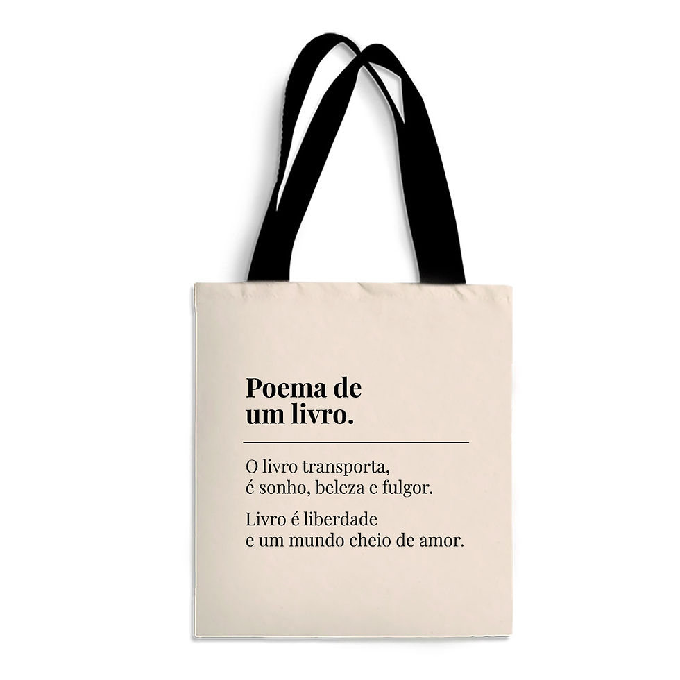 ecobag "poema de um livro" - algodão 100% reciclado