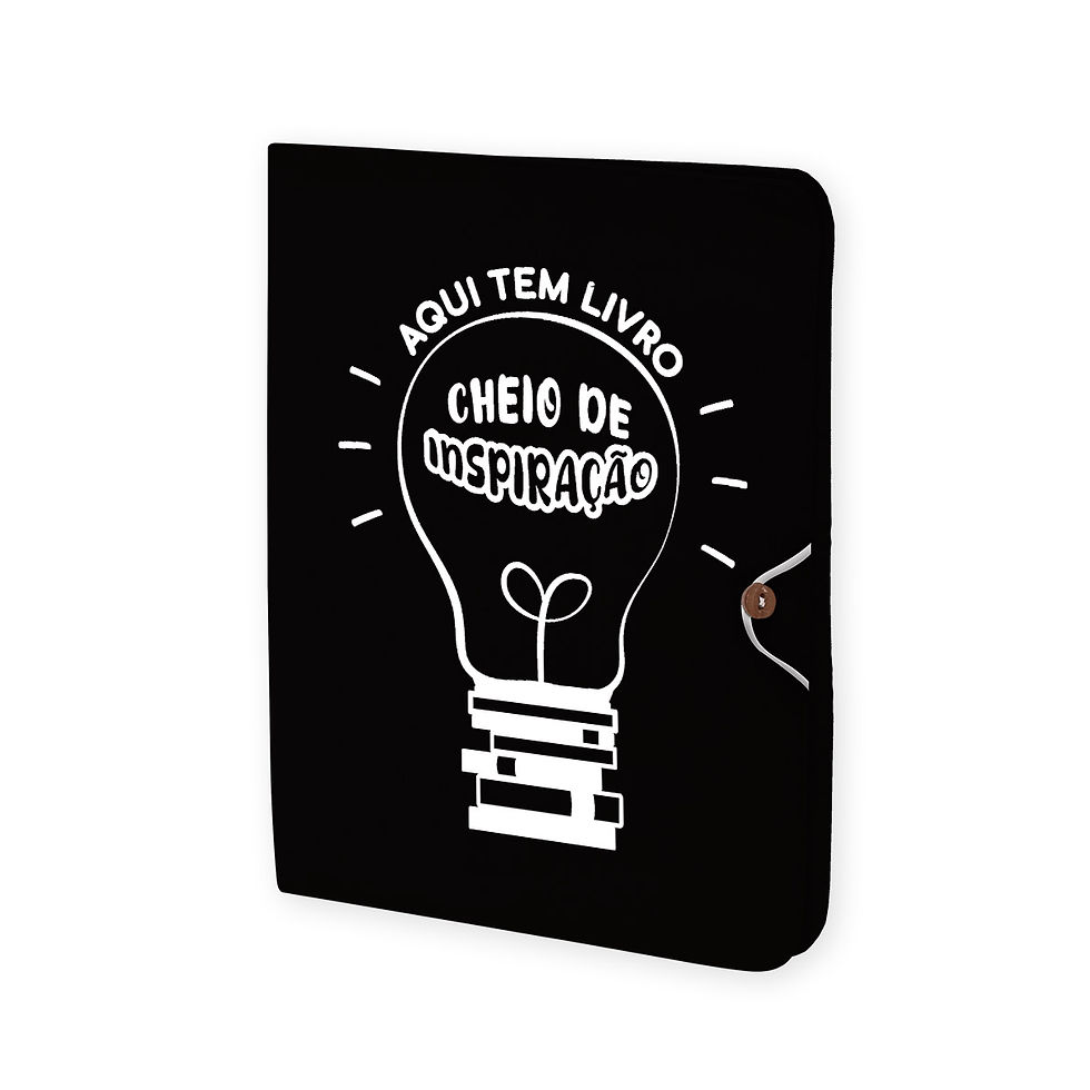 capa de livro "inspiração" - algodão 100% reciclado