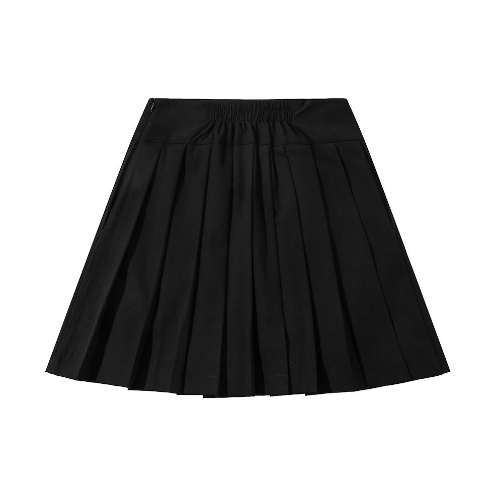 縮圖：PLEATED MINI SKIRT - BLACK