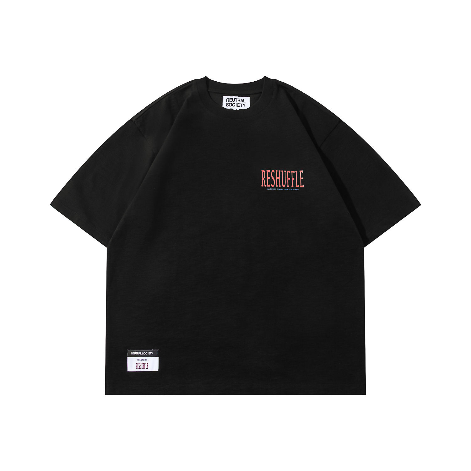 RESHUFFLE BIG TEE - BLACK