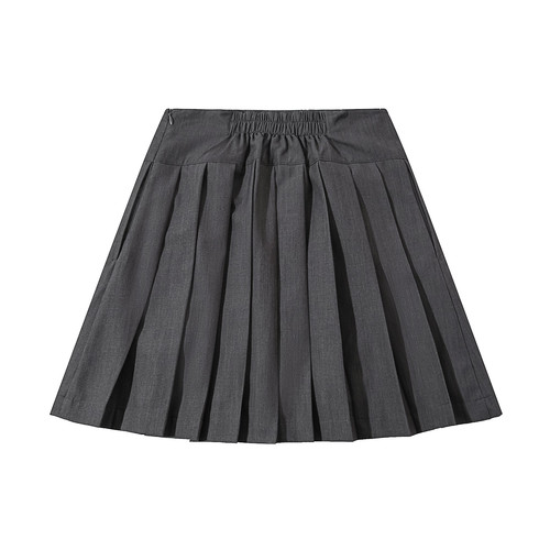 PLEATED MINI SKIRT - HEATHER GREY | Neutral Society