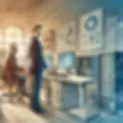 Manages IT Service Provider's in Albuquerque, artist rendering of local IT shop with old-t