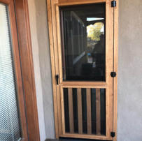 Custom wood screen door