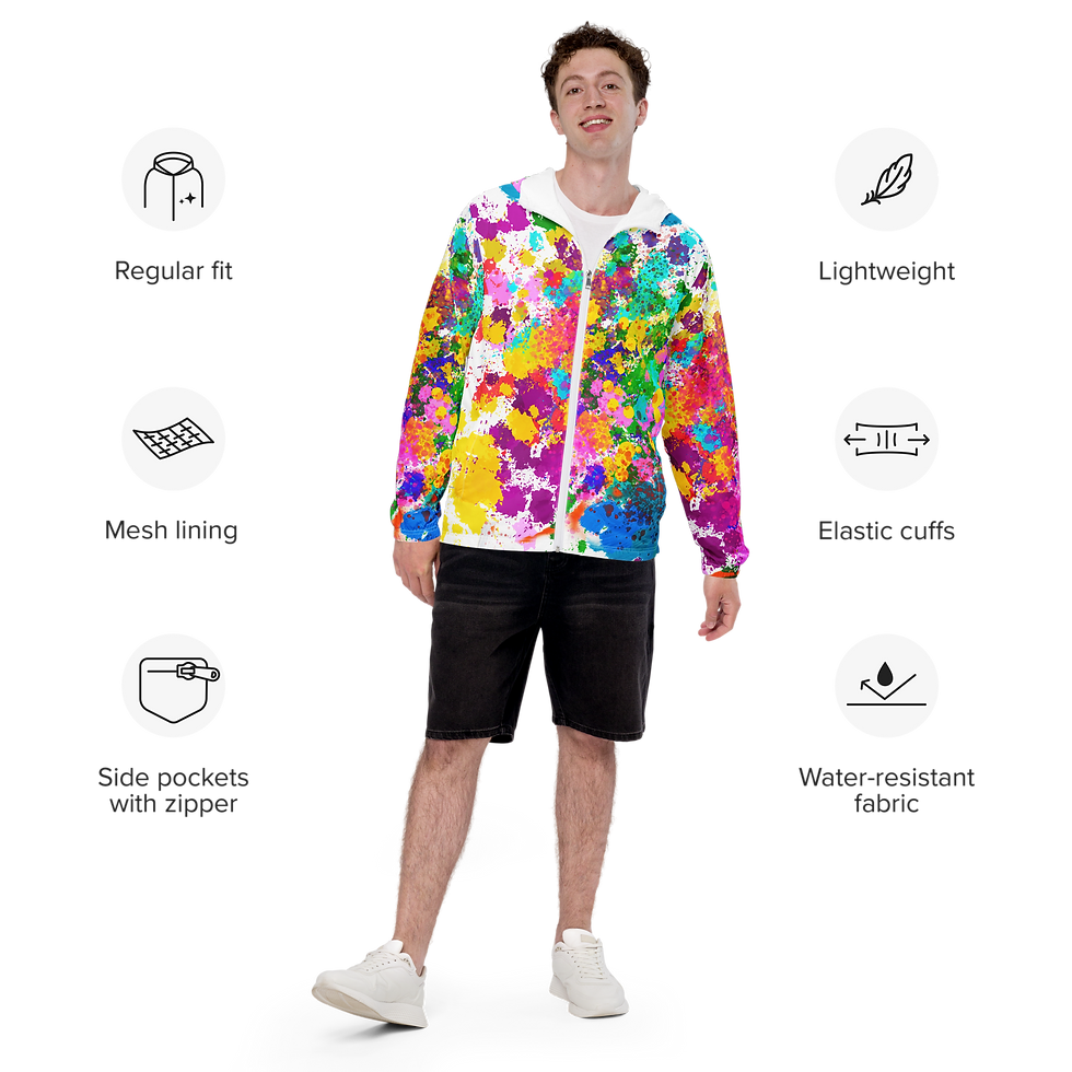 Thumbnail: Men’s Color Splash windbreaker jacket