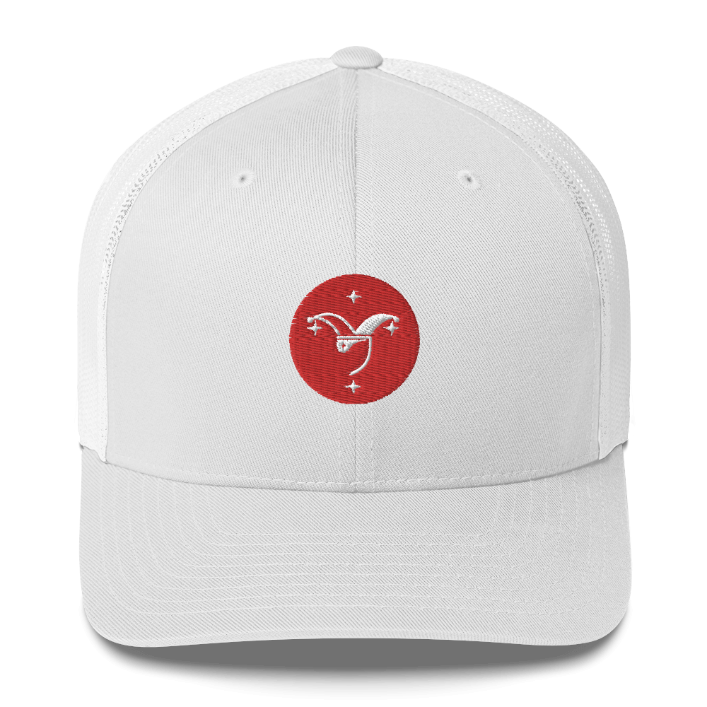 JOKER Red on White Trucker Cap