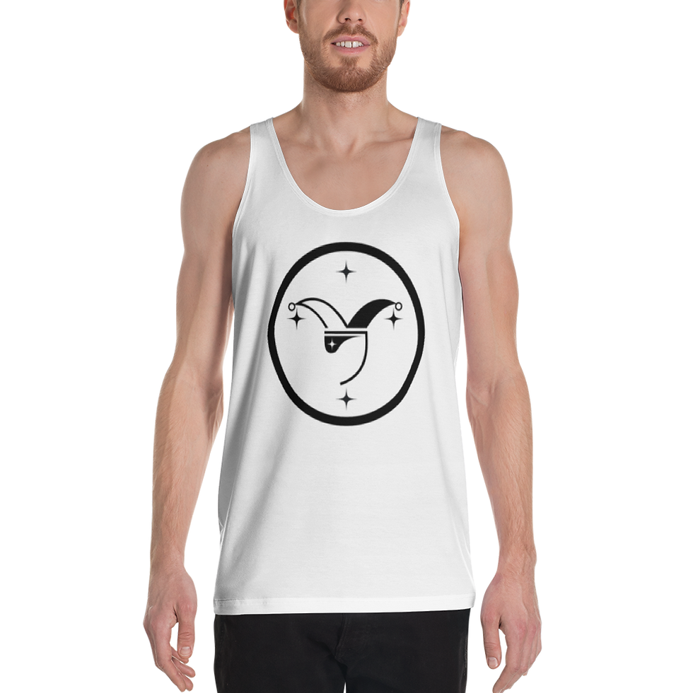 JOKER Men's White Tank Top front