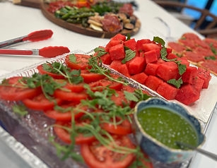 tapas bites, fresh salads and bold colors