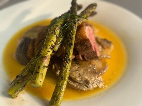 Taza dishes named best menu because of creative entrees such as duck a l'orange, zaatar herbed grilled lamb, butter caper seabass, cacio e pepe, dauphinoise, grilled asparagus
