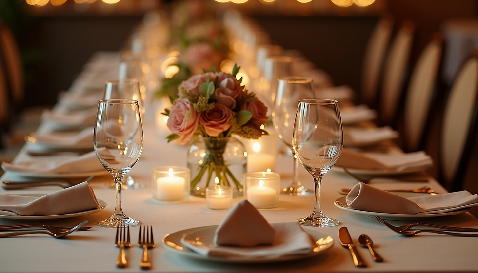 Themed menus with styled décor