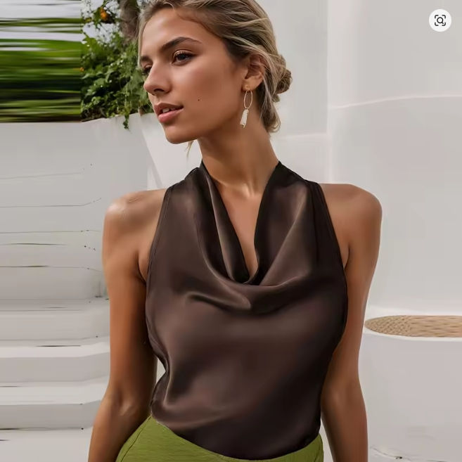 Thumbnail: The Victoria Satin Halter Top