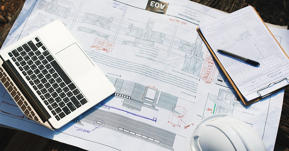 Engineering plans for a cleanroom.