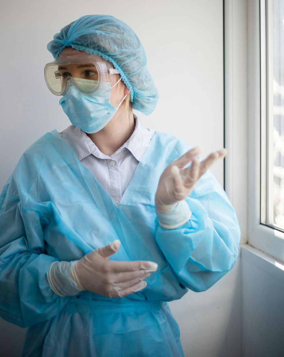 Woman in cleanroom