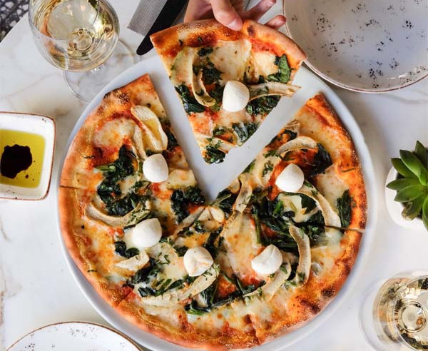 Italian pizza at Piazza Restaurant Dinkelsbühl