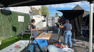 Outdoor Patio Set at 2010 Studios Los Angeles staged as an outdoor café for commercial filming and photography shoots.