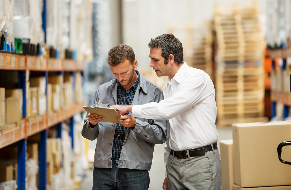 Warehouse Team Discussing