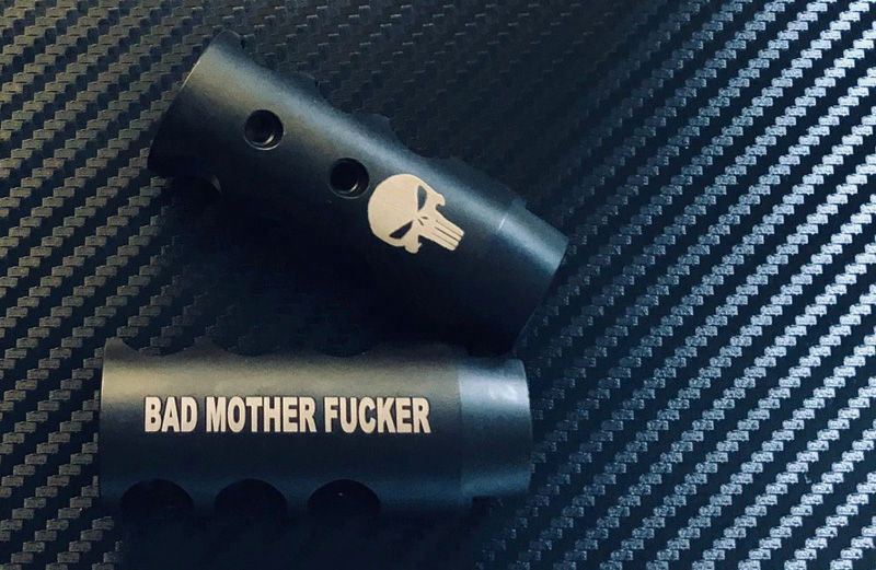 1/2x28 5.56 Engraved Competition Muzzle Brake - Bad Mofo