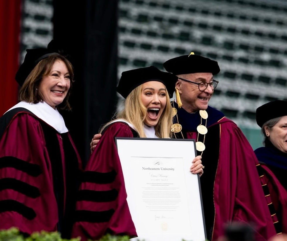 Hilary Duff delivers inspiring commencement speech at Northeastern University