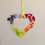 Thumbnail: Pressed Glass Heart Sun Catcher