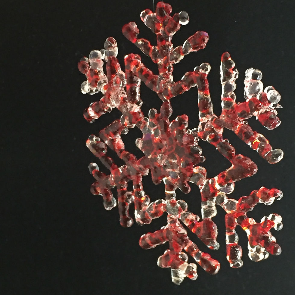 Thumbnail: Fused Glass Snowflake Decoration