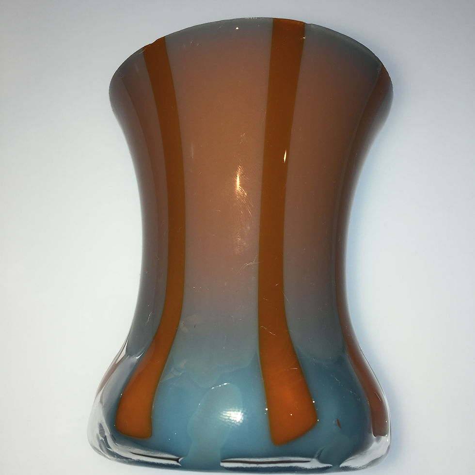 Thumbnail: Drop Vase in Turquoise and Orange