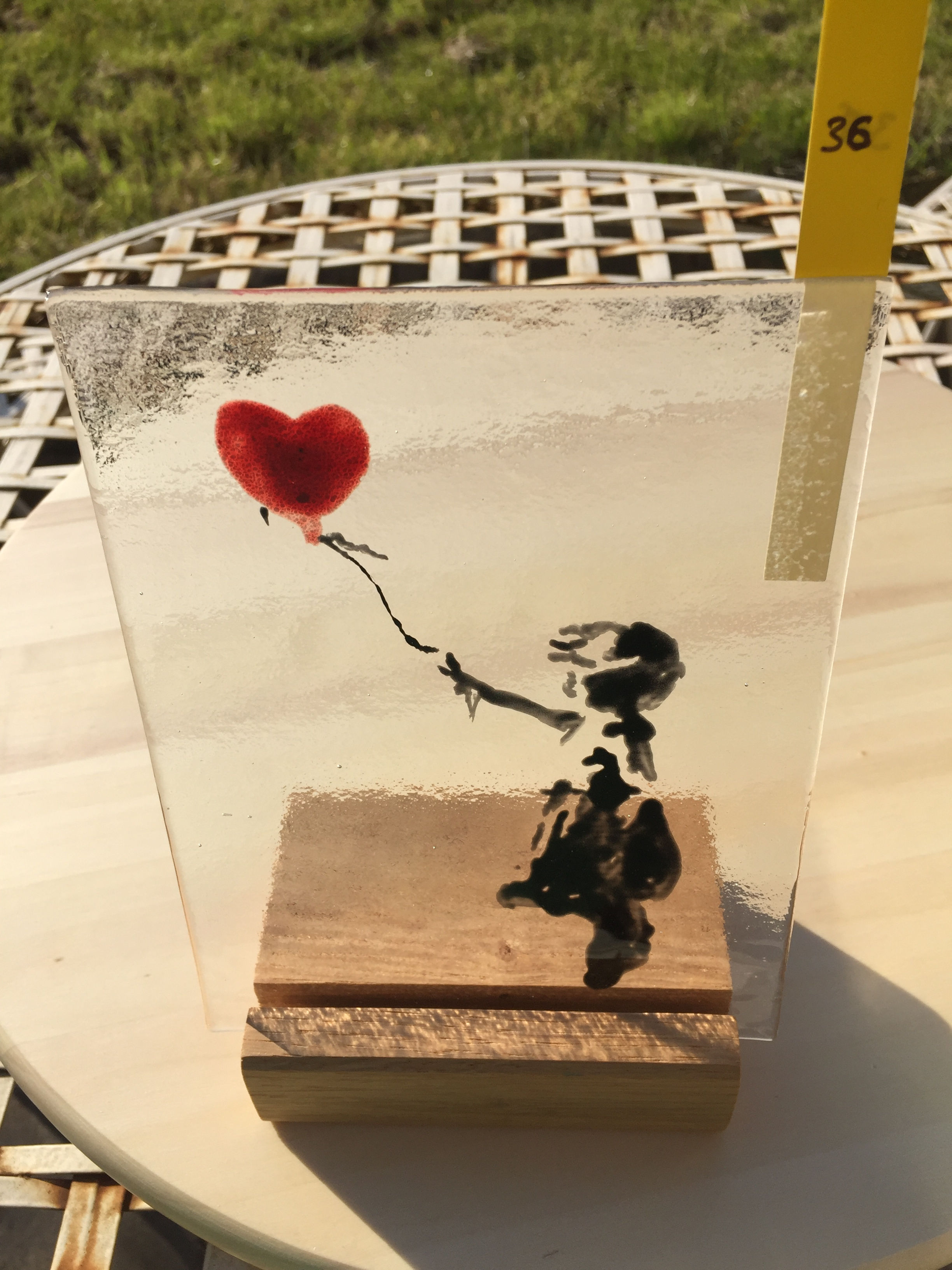 Girl with Balloon Main Glass Panel