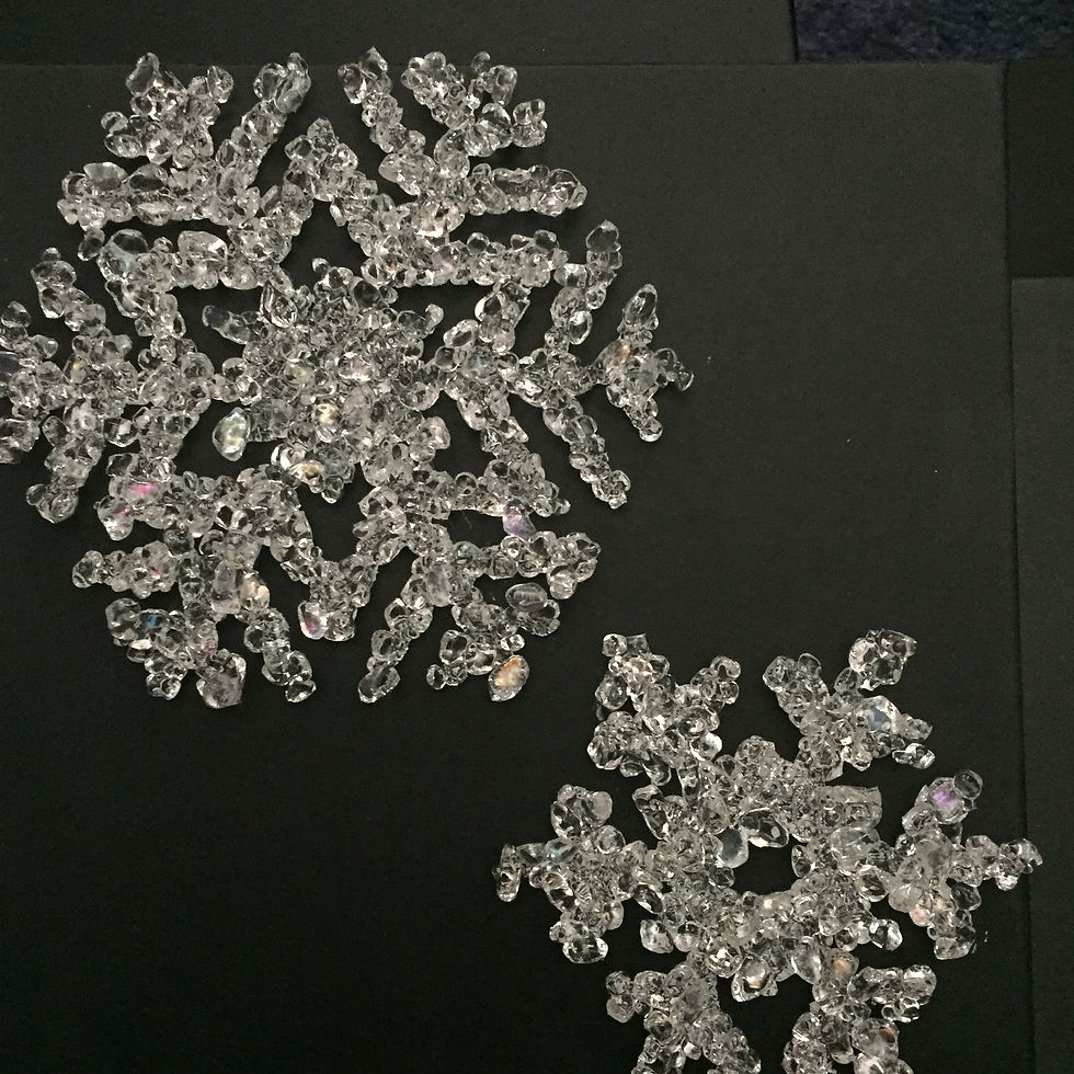 Thumbnail: Small Clear Fused Glass Snowflake Decoration