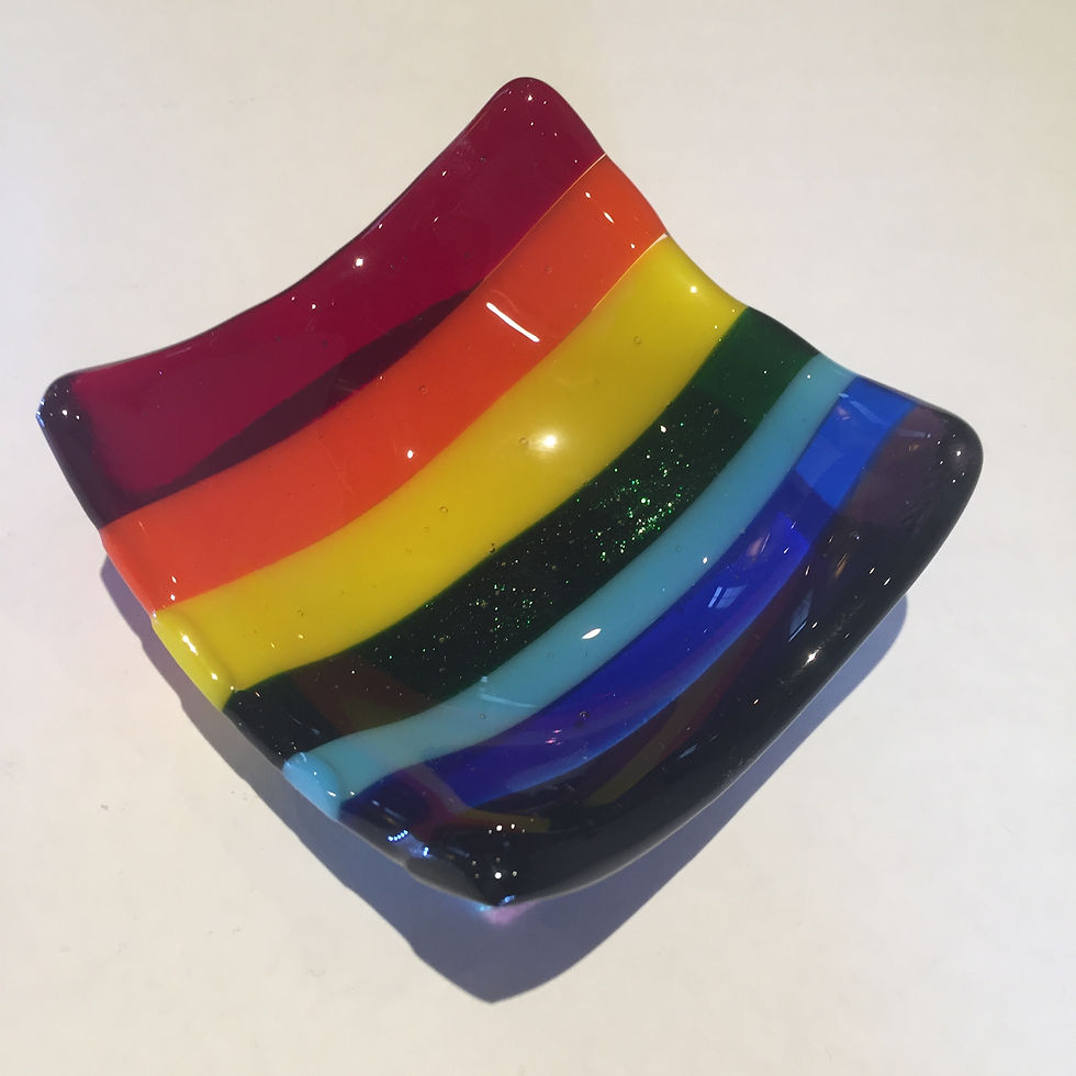 Thumbnail: Rainbow Trinket dish 9cm x 9cm