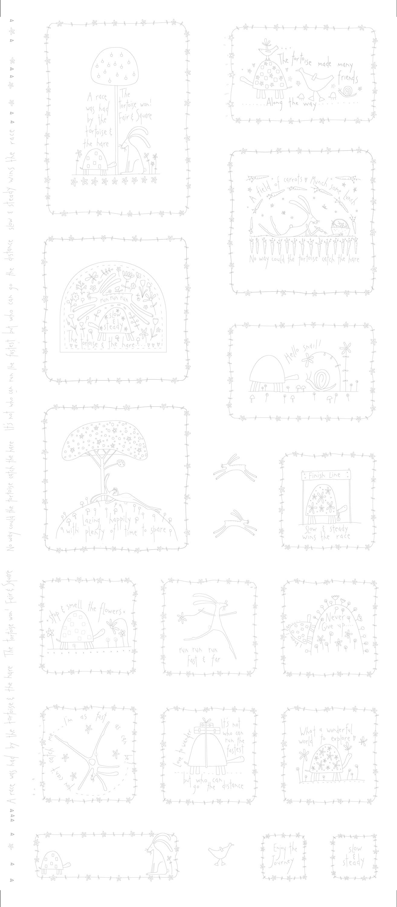 SLOW & STEADY - Stitchery Panel - DV7441