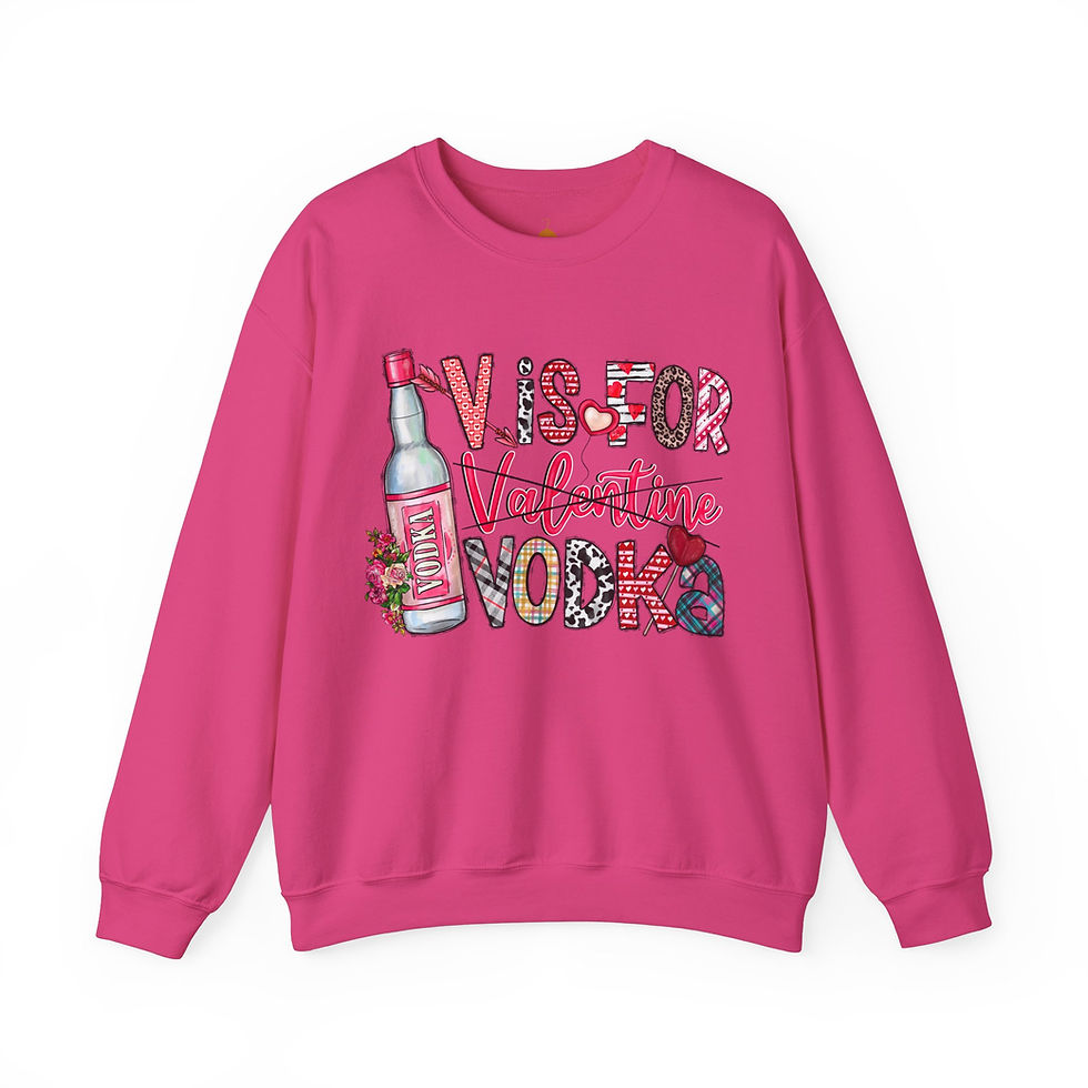 Thumbnail: V is for Vodka Valentine's Day Sweatshirt, Valentines Day Sweater for Women, Luv