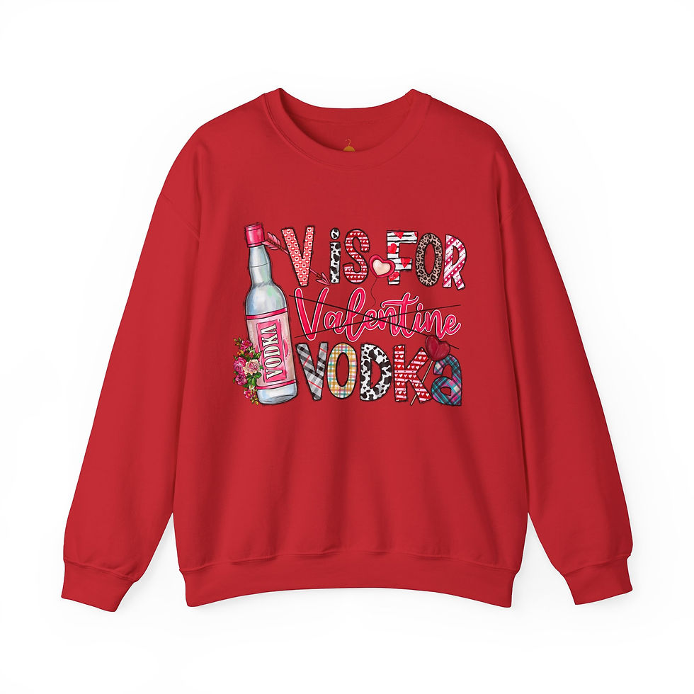 Thumbnail: V is for Vodka Valentine's Day Sweatshirt, Valentines Day Sweater for Women, Luv
