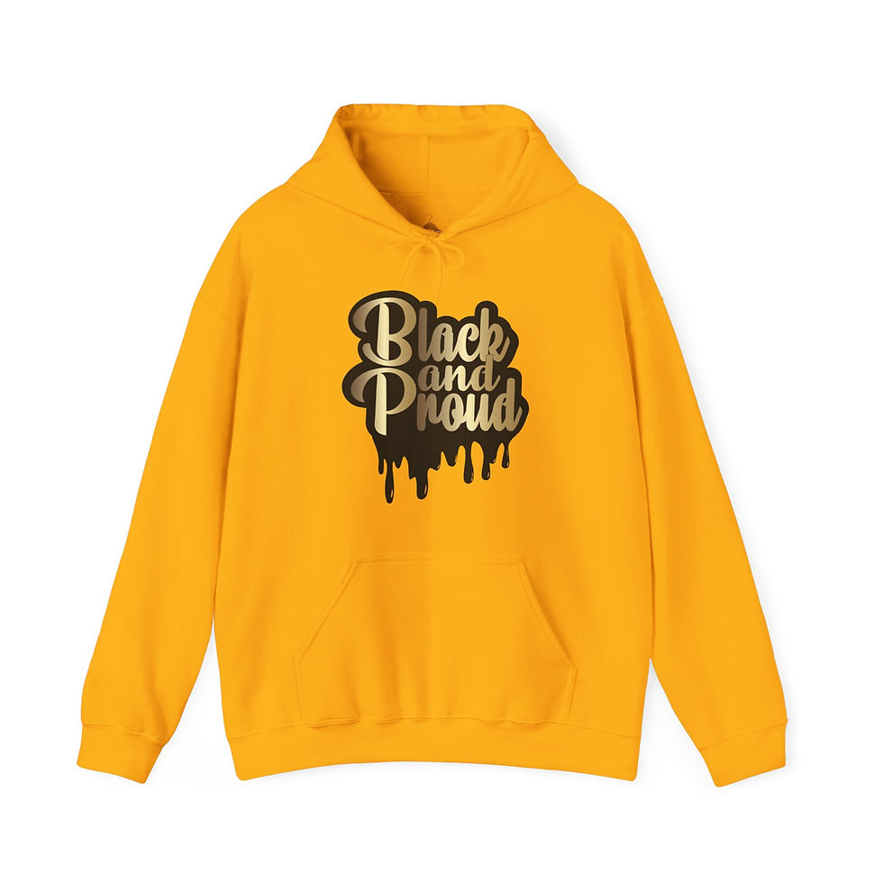 Thumbnail: Black and Proud Hoodie, Empowering Statement sweater for Activist,BHM,Juneteenth