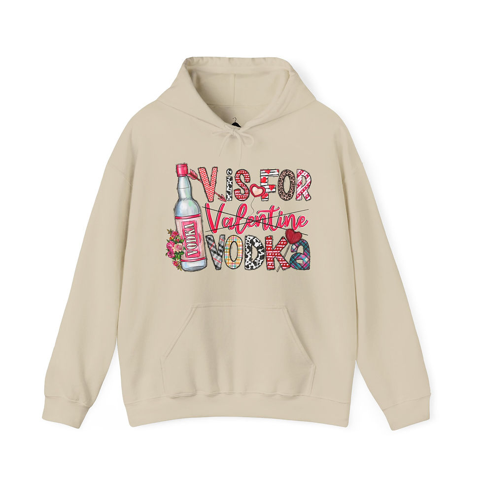 Thumbnail: V is for Vodka Valentines Day Hoodie, Valentines Day Hoodie for Women, Luv Day 
