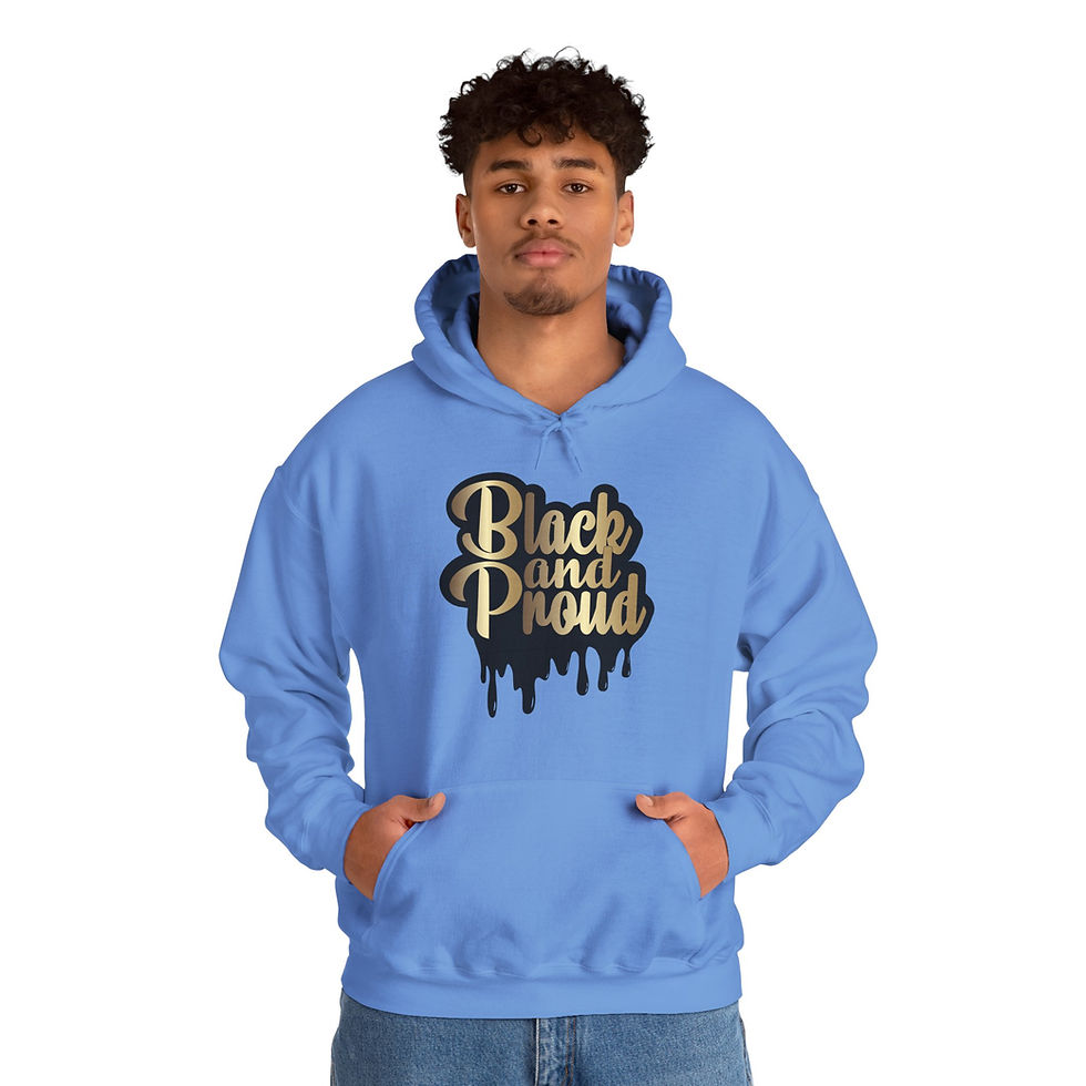 Thumbnail: Black and Proud Hoodie, Empowering Statement sweater for Activist,BHM,Juneteenth