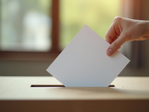Casting a ballot picture