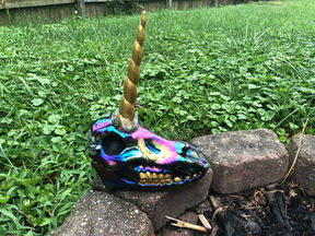 Decorated Unicorn Skull