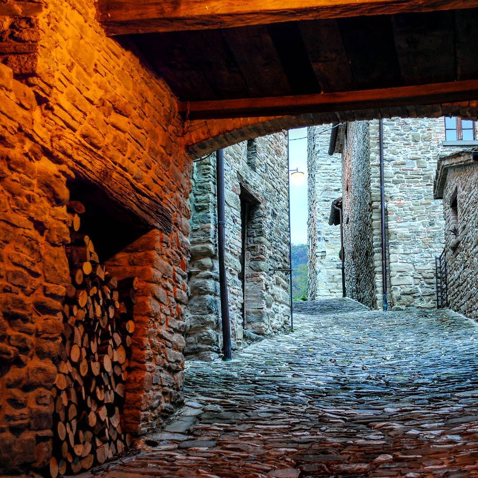 Castello della Pieve al crepuscolo