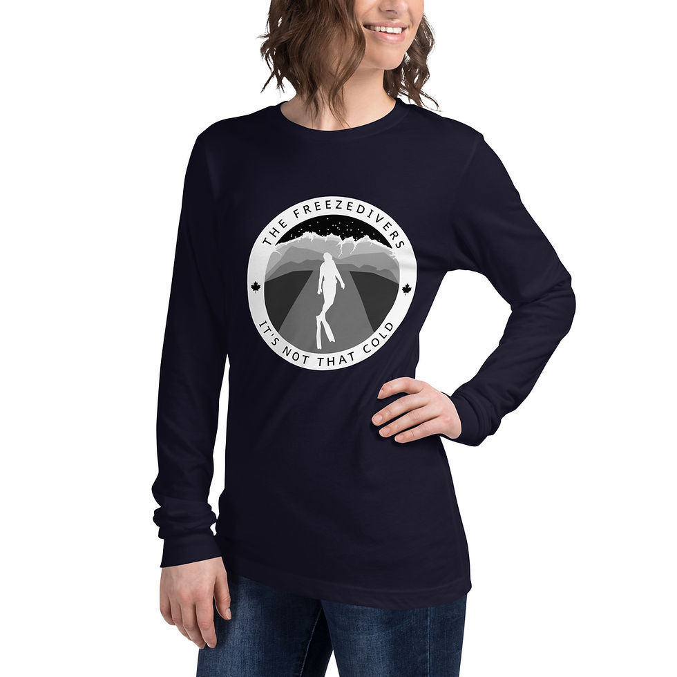 Thumbnail: Freezedivers Unisex Long Sleeve Shirt - Grey Logo