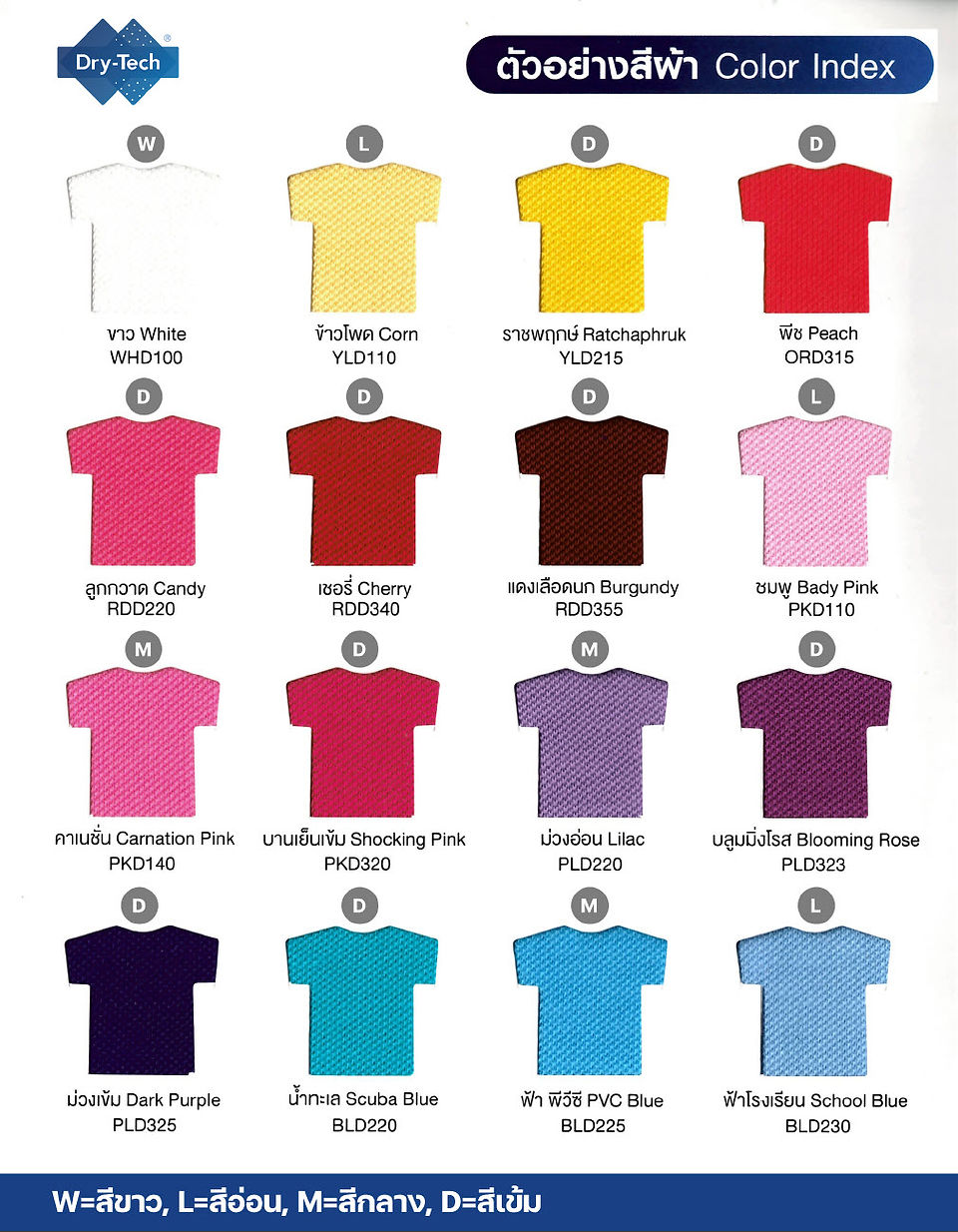 Dry-tech Color Index 1