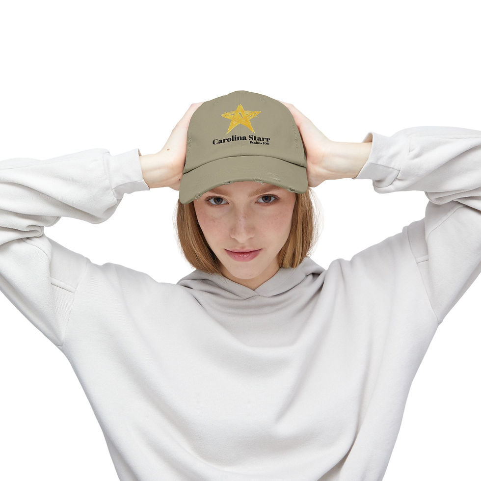 Thumbnail: Carolina Starr Distressed Ball Cap