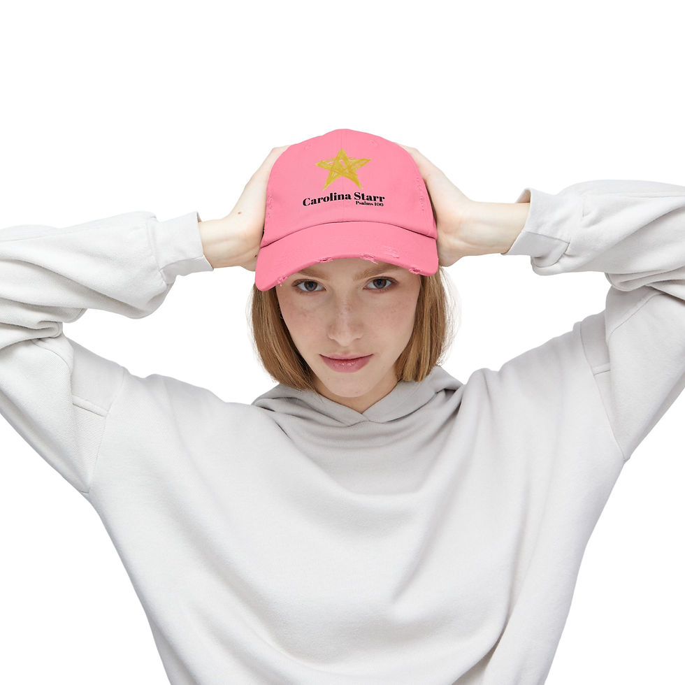 Thumbnail: Carolina Starr Distressed Ball Cap