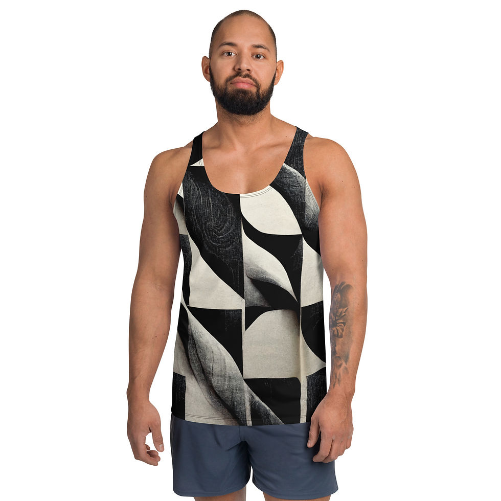 Elzu - تانك توب للجنسين من B&W