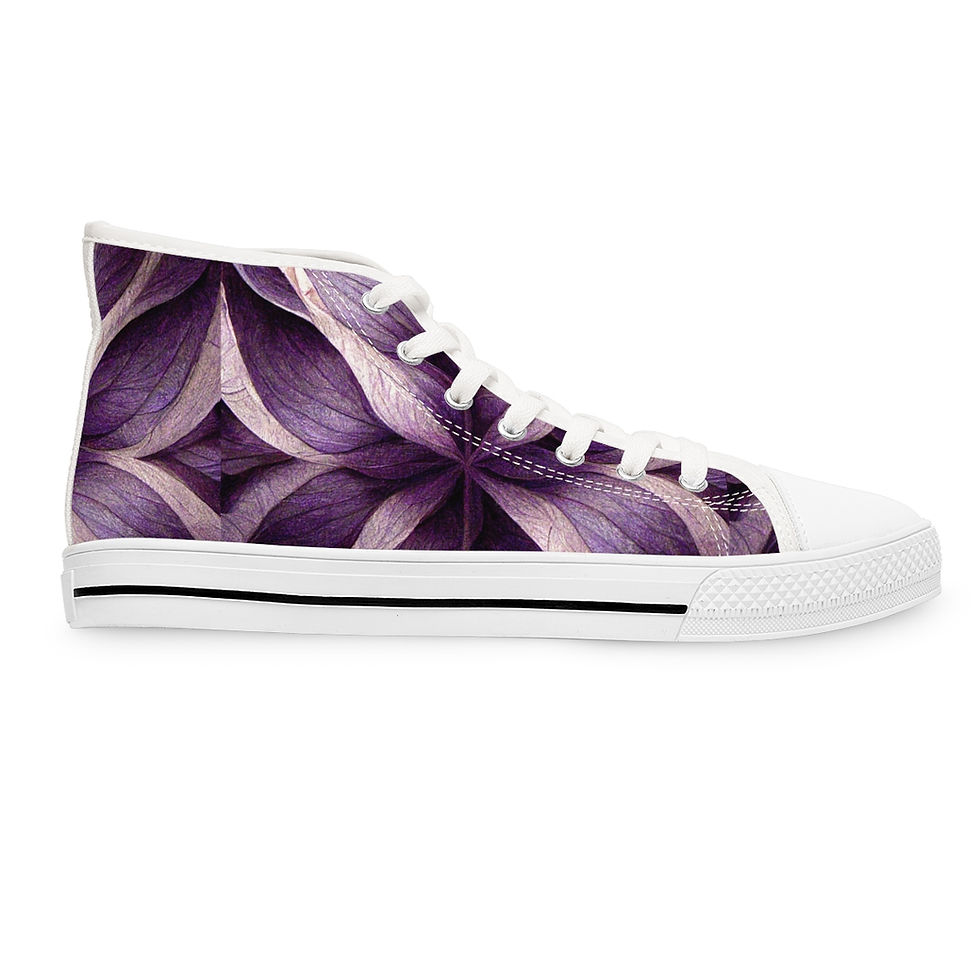 Thumbnail: PurpleFlower - Women's High Top Sneakers