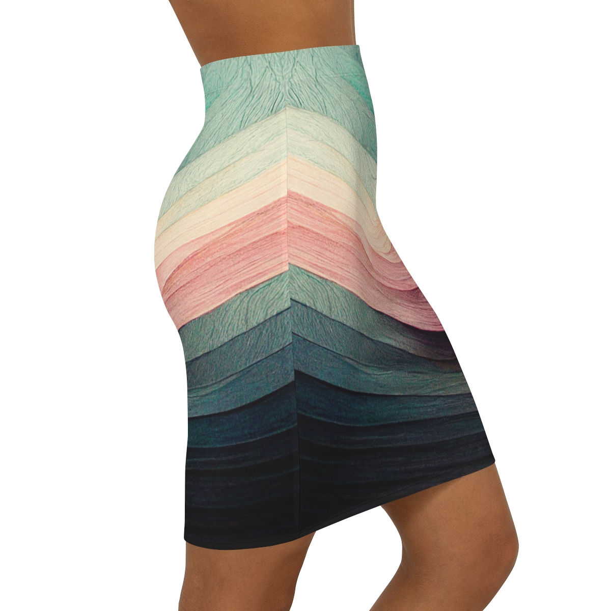 DarkPastelHorizontal - Mini Skirt