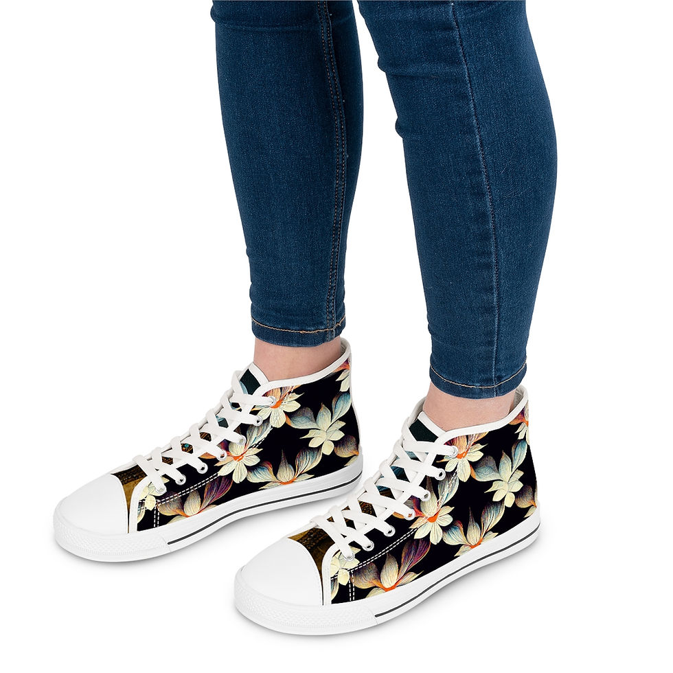 Thumbnail: BlackFlower - Women's High Top Sneakers
